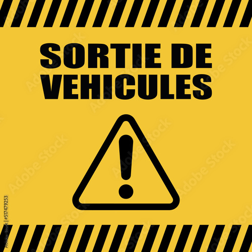 Logo sortie de véhicules.