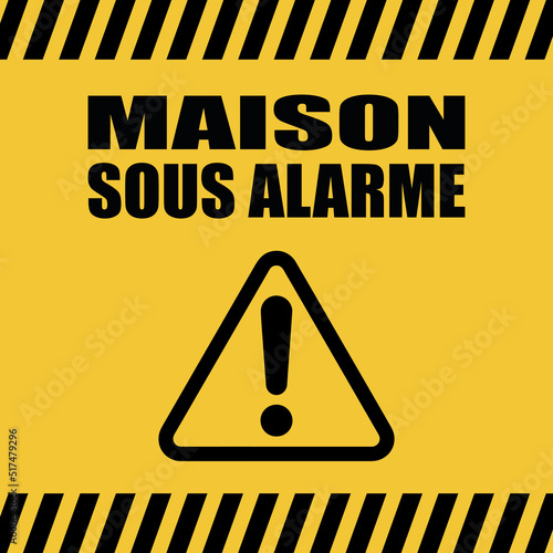 Logo maison sous alarme.
