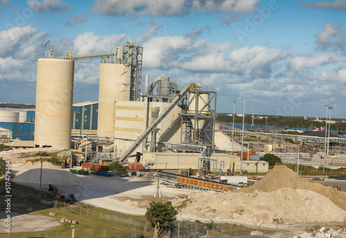 Sand destined to the manufacture of cement in a quarry photo