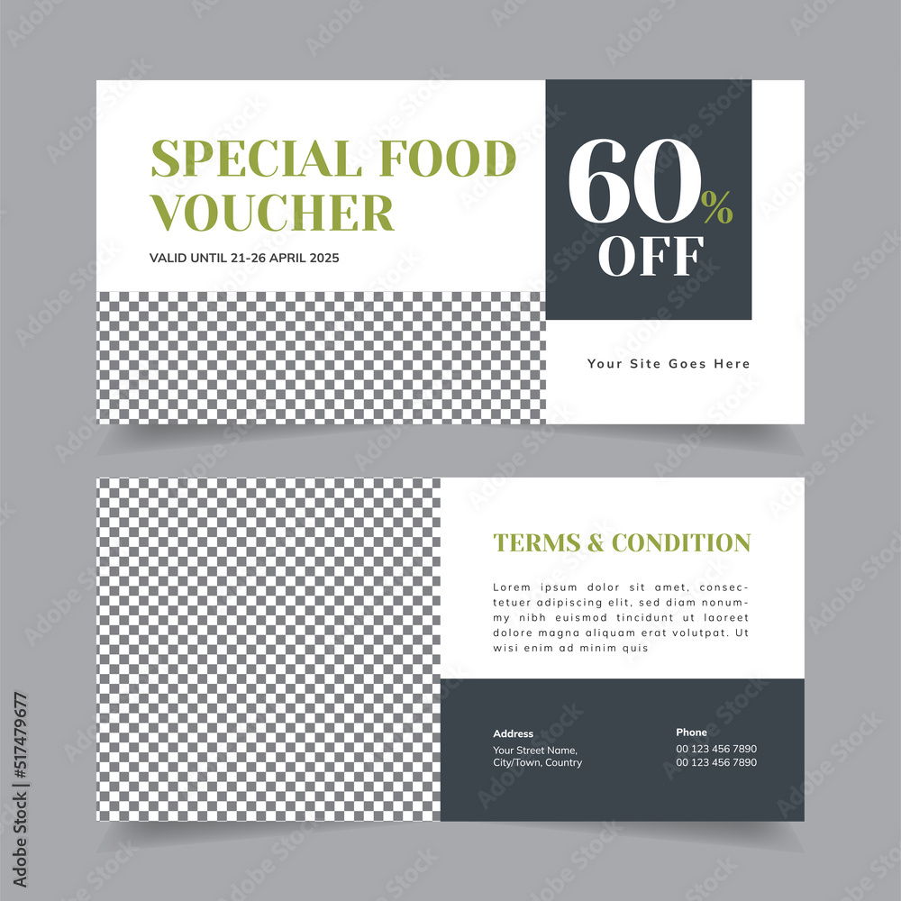 Gift Voucher Template Promotion Sale for Business, Gift Certificate Discount Vector Layout, Creative Coupon Template Design, Simple Voucher Vector Illustration