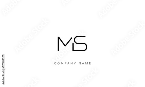 SM, MS Abstract Letters Logo Monogram