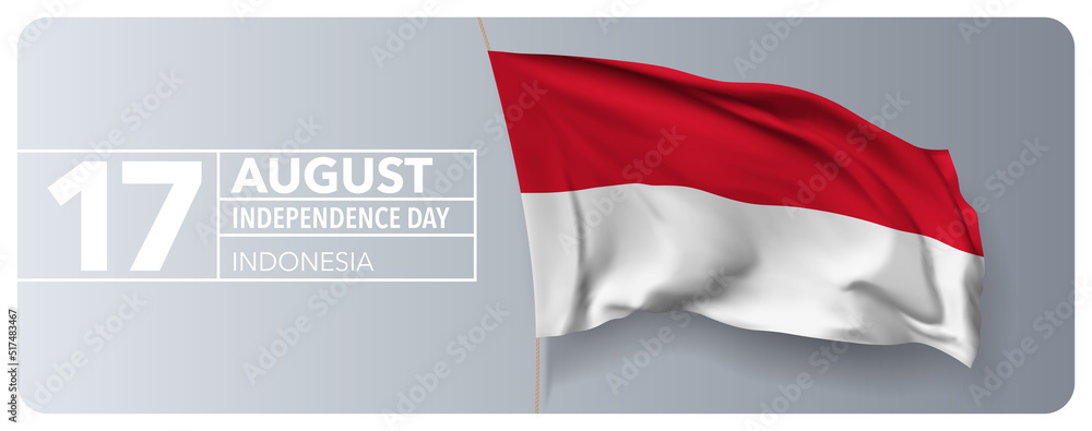Indonesia happy independence day greeting card, banner vector illustration Indonesia happy independence day greeting card, banner vector illustration