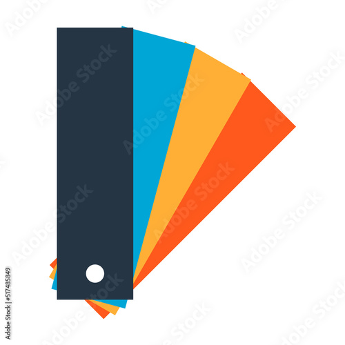 Pantone color icon, colorful graphic catalog symbol, color template web vector illustration