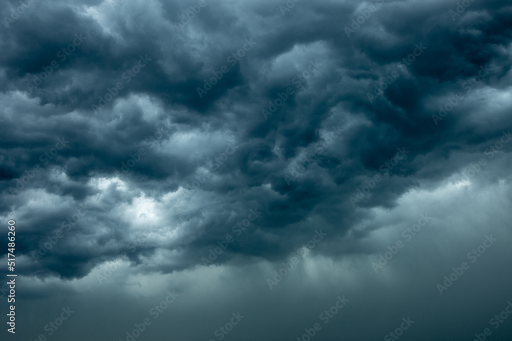 Dramatic dark clouds short before a thunderstorm and heavy rain Dramatic dark clouds short before a thunderstorm and heavy rain