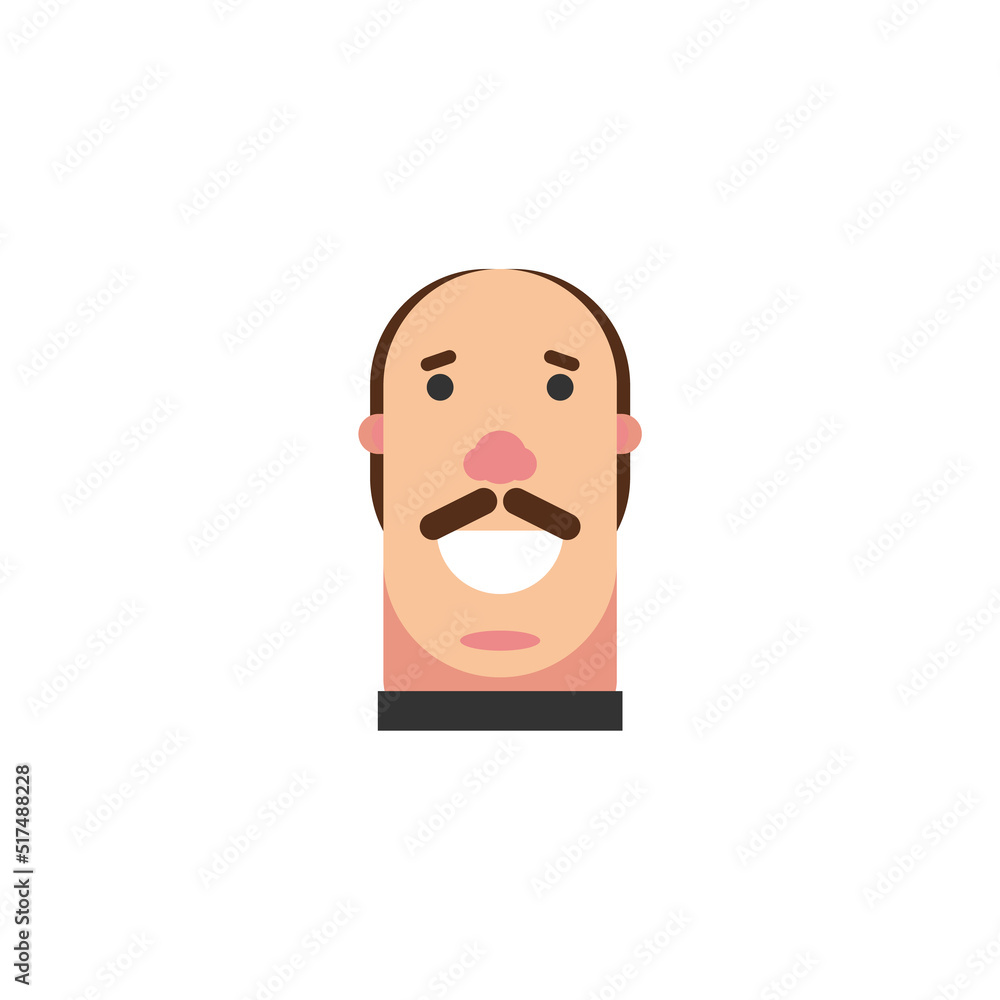 vector illustration of a human face. Male face vector illustration of a human face. Male face