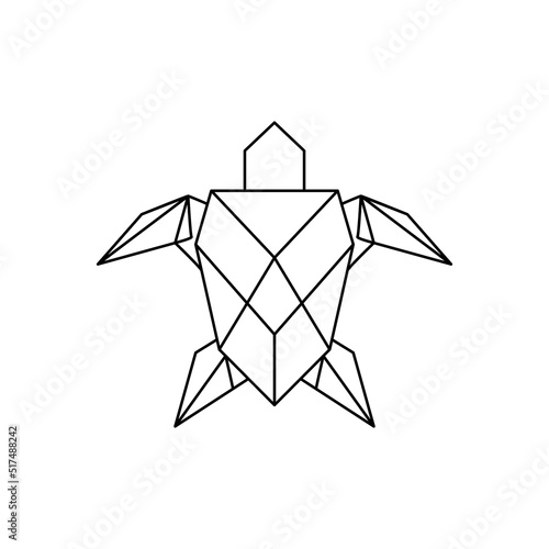 Vector abstract polygonal geometric abstract turtle