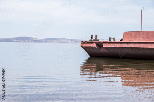 berth at the Krasnoyarsk reservoir for the ferry