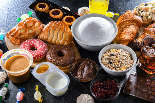 Food products containing a significant amount of sugar