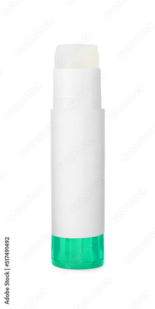 Open blank glue stick isolated on white Open blank glue stick isolated on white