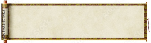 イラスト：和の素材　巻物