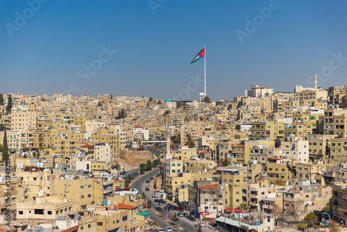 Fotografía Cityscape of Amman downtown from the Citadel