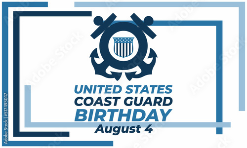 Canvas Print United States Coast Guard birthday