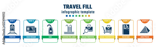 Foto travel fill concept infographic design template
