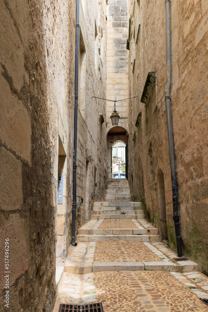 Picturesque street in Perigueux Dordogne region in southwestern France