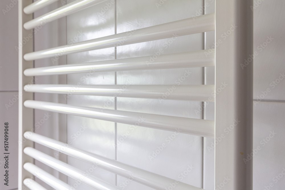 towel radiator on tiled wall towel radiator on tiled wall