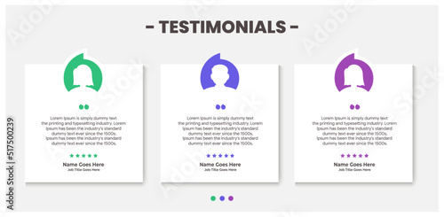 Creative Testimonial Template, Quote , What Our Clients Say , Infographic Template Editable Vector Illustration 