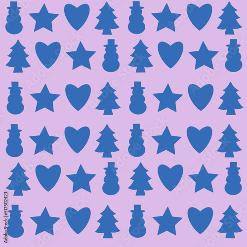 santa claus,mitten,feather,gift packed in a box,christmas tree,bird,toy,gingerbread man,christmas star,heart,snowman,star,vector, pattern, illustration, animal, cartoon, seamless, design, decoration, 