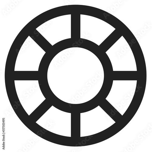 Lifebuoy Icon Outline