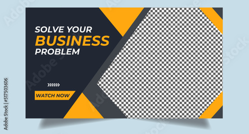 Editable youtube thumbnail template design for  web banner youtube videos video thumbnail video cover template 