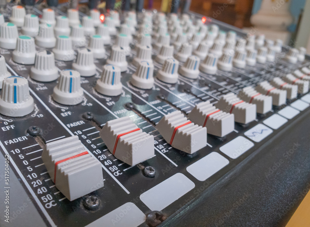 Fototapeta premium Music System control switches