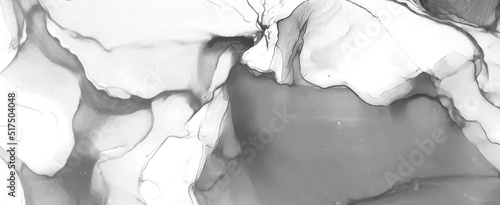 Banner. Abstract Effect. Vintage illustration with grayscale watercolor for decoration design.