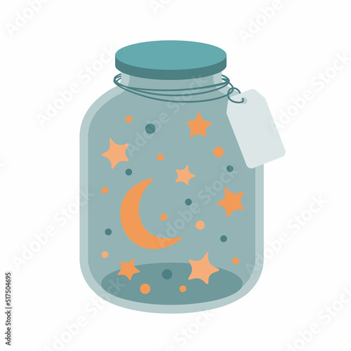 Jar with stars inside