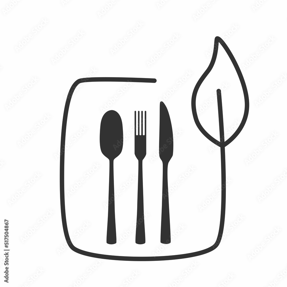 Fast food and take away eco packaging symbol for restaurant, cafe, bistro and diner. Plastic free and recyclable. Vector stock illustration isolated on white background. Fast food and take away eco packaging symbol for restaurant, cafe, bistro and diner. Plastic free and recyclable. Vector stock illustration isolated on white background.
