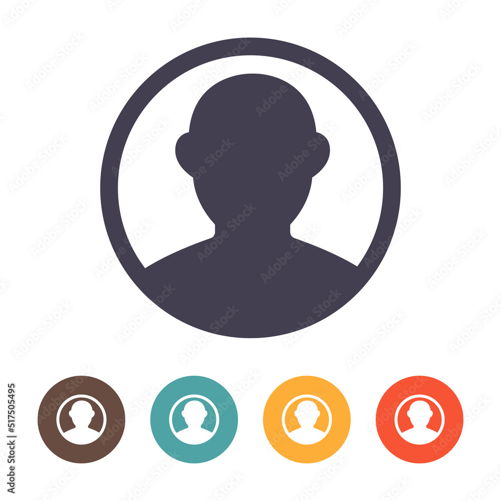 User profile, People icon isolated on white background