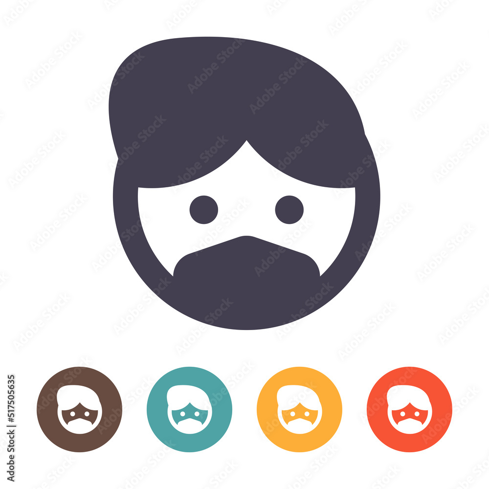 Man face with mask icon