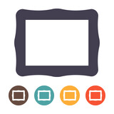 Picture frame icon on white background