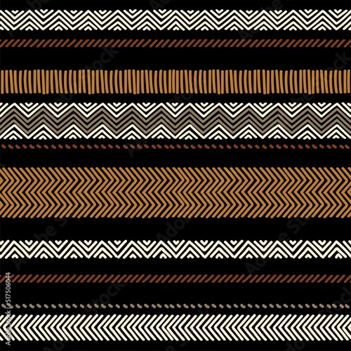 Ethnic vector seamless pattern. Tribal geometric background, boho motif, maya, aztec ornament illustration. rug textile print texture