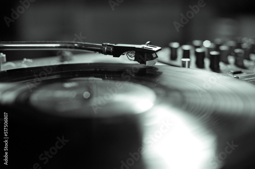 Vinyl record player.