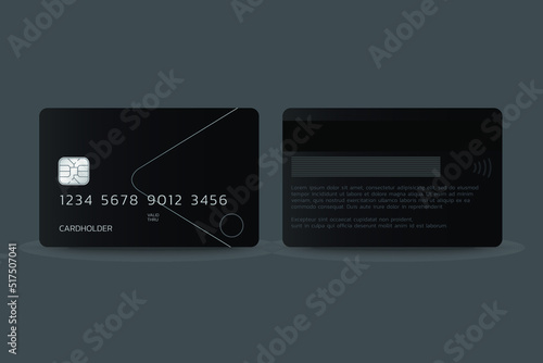 membership card template Presentation, front and back design, vector illustration