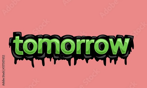 Pink screen animation video written TOMORROW