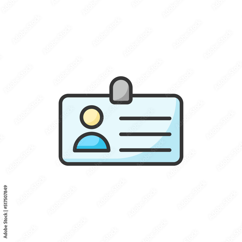 Identity Card Icon. Identity Card Logo. Vector Illustration. Isolated