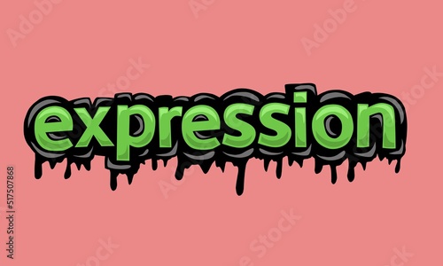 Pink screen animation video written EXPRESSION