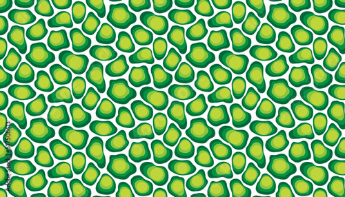 Abstract Green plant cell layer seamless pattern