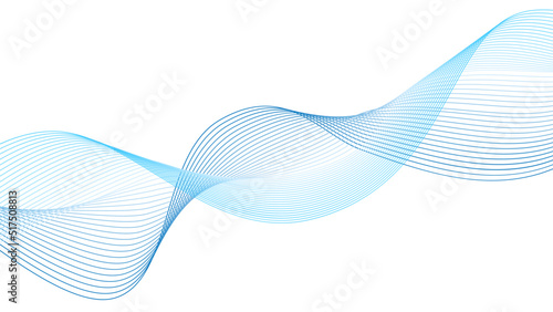 Abstract music wave element for design. Vector illustration of smooth motion dynamics. EPS 10.