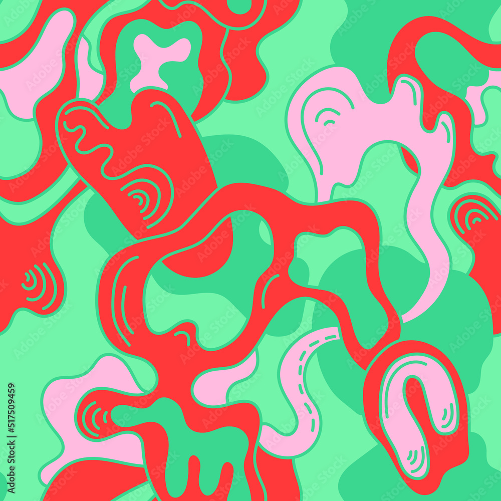Abstract seamless psychedelic artwork with unique pattern
