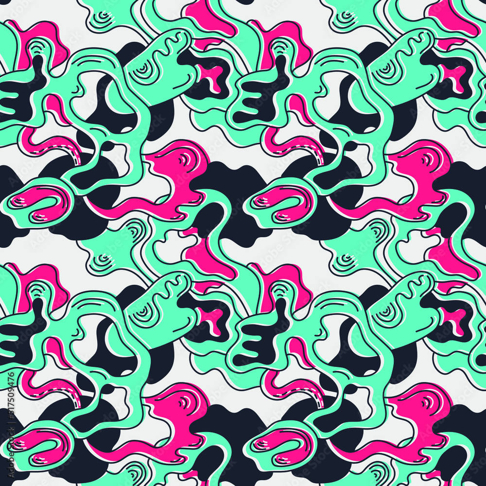 Abstract seamless psychedelic artwork with unique pattern Abstract seamless psychedelic artwork with unique pattern