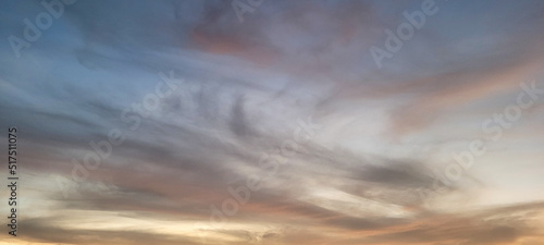 colorful late afternoon sunset in the countryside of Brazil