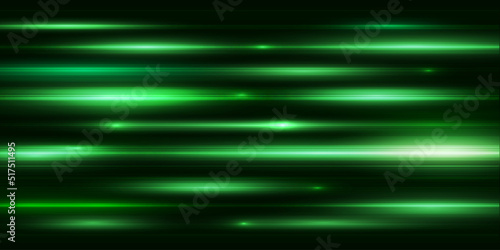 Modern abstract high-speed green light effect. Technology futuristic dynamic motion. Movement pattern for banner, poster, template design. Vector EPS10.
