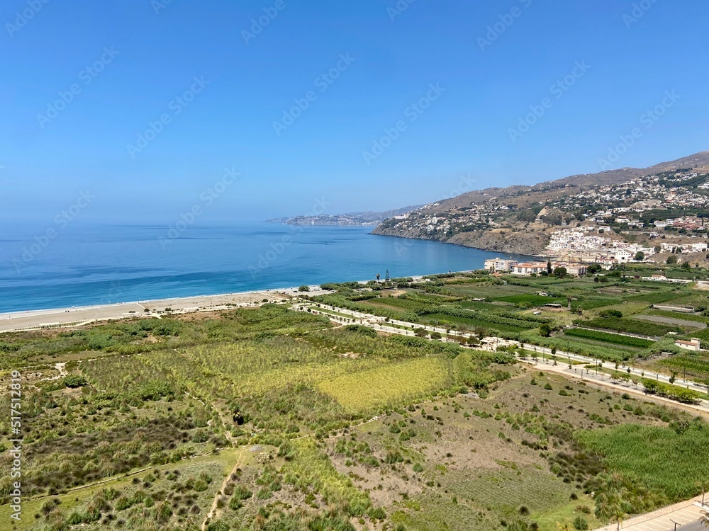 view of the costa tropical from the village of salobrena 