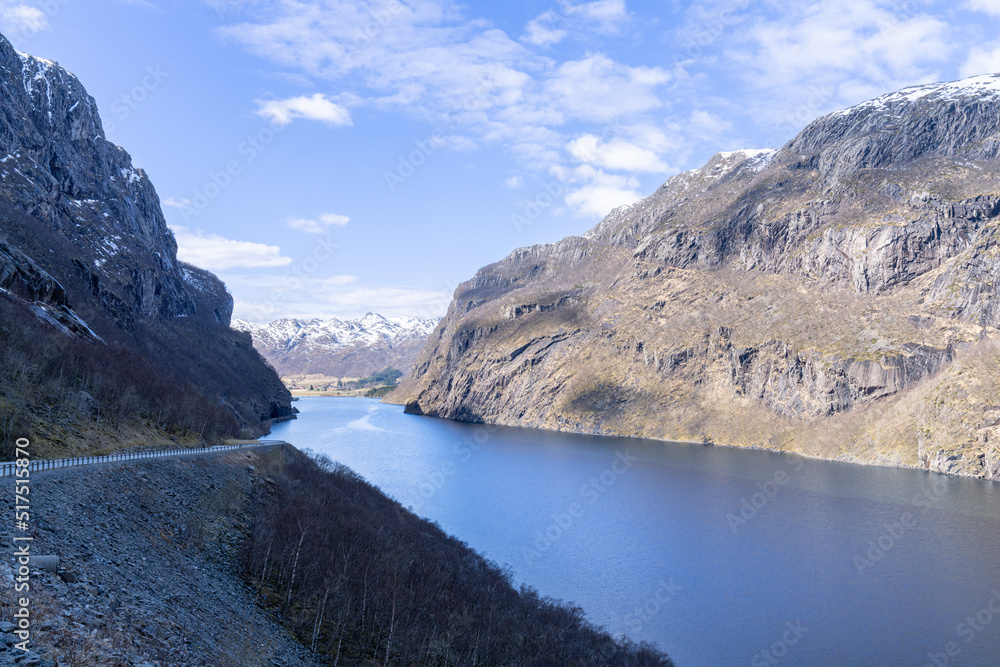 Obraz premium Gloppedalsura, or Gloppura, is a scree in Gloppedalen, a one of the largest screes in Scandinavia and Northern Europe.