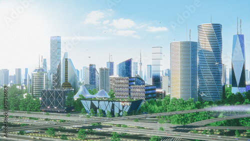 Konstfotografi Futuristic City Concept