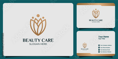 lotus flower logo design for beauty care