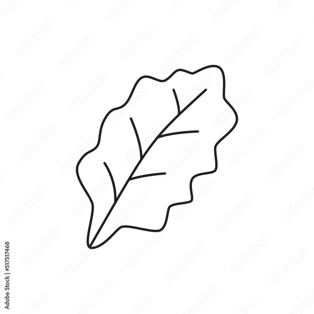 green leaf icon in line style icon, isolated on white background green leaf icon in line style icon, isolated on white background