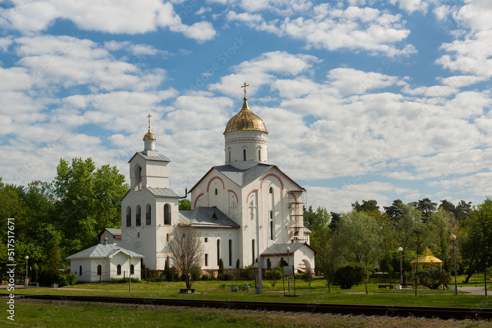 Church of the Holy Prince Alexander Nevsky. Recreation area Prudy in Novobelitsa.