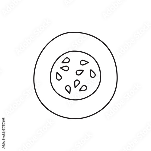 Cucumber, cucumis sativus icon in line style icon, isolated on white background
