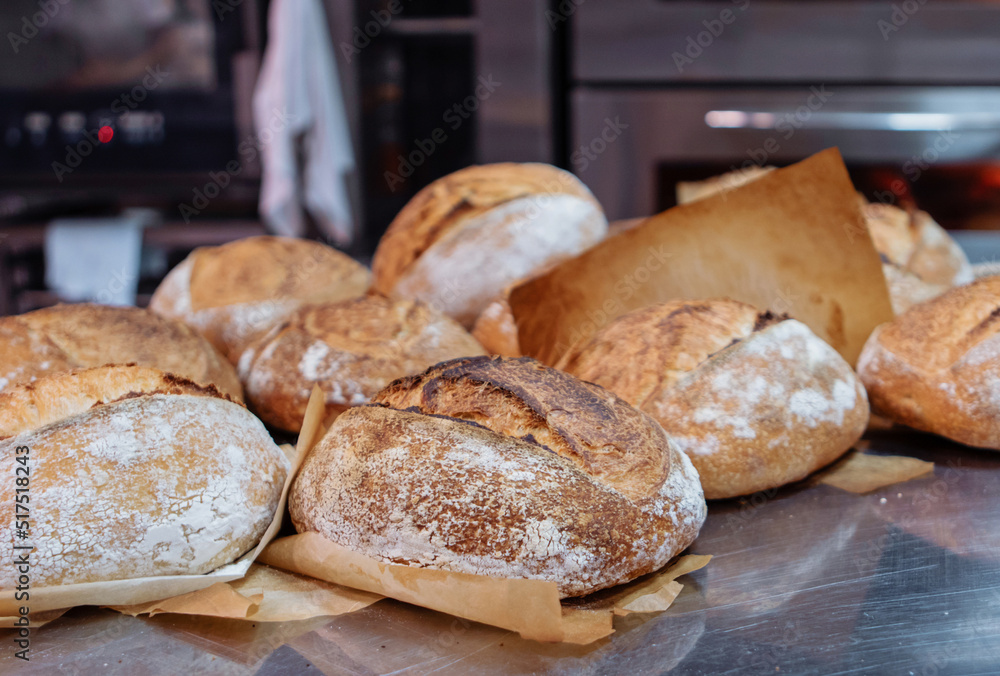 pile of freshly baked wheat bread